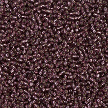 Japanese Miyuki Seed Beads, size 15/0, SKU 189015.MY15-0013, dark smoky amethyst silver lined, (1 12-13gram tube - apprx 3500 beads)