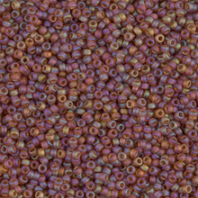 Japanese Miyuki Seed Beads, size 15/0, SKU 189015.MY15-0134FR, matte light brown ab, (1 12-13gram tube - apprx 3500 beads)