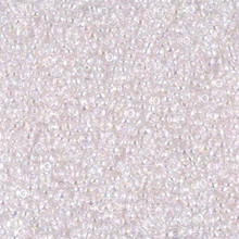 Japanese Miyuki Seed Beads, size 15/0, SKU 189015.MY15-0265, transparent pale pink ab, (1 12-13gram tube - apprx 3500 beads)