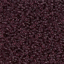 Japanese Miyuki Seed Beads, size 15/0, SKU 189015.MY15-0153, transparent dark smoky amethyst, (1 12-13gram tube - apprx 3500 beads)