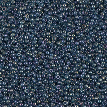 Japanese Miyuki Seed Beads, size 15/0, SKU 189015.MY15-0305, montana blue gold luster, (1 12-13gram tube - apprx 3500 beads)