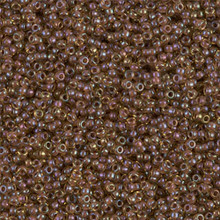 Japanese Miyuki Seed Beads, size 15/0, SKU 189015.MY15-0379, mauve lined light topaz luster, (1 12-13gram tube - apprx 3500 beads)