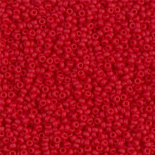 Japanese Miyuki Seed Beads, size 15/0, SKU 189015.MY15-0408F, opaque dark red, (1 12-13gram tube - apprx 3500 beads)