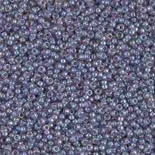 Japanese Miyuki Seed Beads, size 15/0, SKU 189015.MY15-0360, lined light amethyst ab, (1 12-13gram tube - apprx 3500 beads)