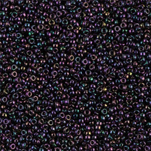 Japanese Miyuki Seed Beads, size 15/0, SKU 189015.MY15-0454, metallic purple iris, (1 12-13gram tube - apprx 3500 beads)