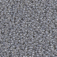 Japanese Miyuki Seed Beads, size 15/0, SKU 189015.MY15-0526, silver gray ceylon, (1 12-13gram tube - apprx 3500 beads)