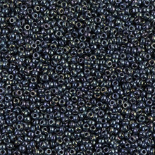 Japanese Miyuki Seed Beads, size 15/0, SKU 189015.MY15-0456, gunmetal iris, (1 12-13gram tube - apprx 3500 beads)