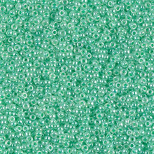 Japanese Miyuki Seed Beads, size 15/0, SKU 189015.MY15-0520, mint green ceylon, (1 12-13gram tube - apprx 3500 beads)