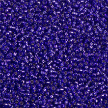 Japanese Miyuki Seed Beads, size 15/0, SKU 189015.MY15-1446, dyed red violet silver lined, (1 12-13gram tube - apprx 3500 beads)