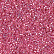Japanese Miyuki Seed Beads, size 15/0, SKU 189015.MY15-0556, dyed rose alabaster silver lined, (1 12-13gram tube - apprx 3500 beads)