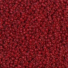 Japanese Miyuki Seed Beads, size 15/0, SKU 189015.MY15-1464, opaque cranberry (dyed), (1 12-13gram tube - apprx 3500 beads)