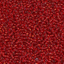 Japanese Miyuki Seed Beads, size 15/0, SKU 189015.MY15-1419, red silver lined, (1 12-13gram tube - apprx 3500 beads)