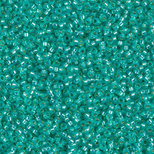 Japanese Miyuki Seed Beads, size 15/0, SKU 189015.MY15-0572, dyed aqua green alabaster silver lined, (1 12-13gram tube - apprx 3500 beads)