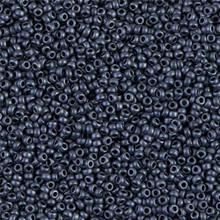 Japanese Miyuki Seed Beads, size 15/0, SKU 189015.MY15-2001, matte blue grey, (1 12-13gram tube - apprx 3500 beads)
