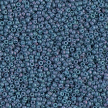 Japanese Miyuki Seed Beads, size 15/0, SKU 189015.MY15-2030, matte metallic light grey blue, (1 12-13gram tube - apprx 3500 beads)