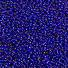 Japanese Miyuki Seed Beads, size 15/0, SKU 189015.MY15-1656, dyed semi-matte cobalt silver lined, (1 12-13gram tube - apprx 3500 beads)