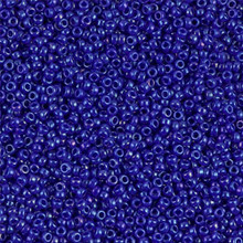 Japanese Miyuki Seed Beads, size 15/0, SKU 189015.MY15-1945, opaque royal blue luster, (1 12-13gram tube - apprx 3500 beads)