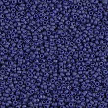 Japanese Miyuki Seed Beads, size 15/0, SKU 189015.MY15-2075, matte metallic sapphire blue, (1 12-13gram tube - apprx 3500 beads)