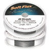 Soft Flex Wire, .019, MEDIUM, 49-strand, Clear (original satin silver color), 30 ft spool, (1 spool)