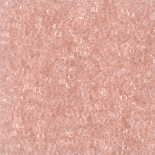 Delica Beads (Miyuki), size 11/0 (same as 12/0), SKU 195006.DB11-1103, transparent pink mist, (10gram tube, apprx 1900 beads)