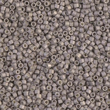Delica Beads (Miyuki), size 11/0 (same as 12/0), SKU 195006.DB11-1168, galvanized matte light smoky amethyst, (10gram tube, apprx 1900 beads)