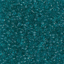 Delica Beads (Miyuki), size 11/0 (same as 12/0), SKU 195006.DB11-1108, transparent caribbean teal, (10gram tube, apprx 1900 beads)