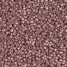 Delica Beads (Miyuki), size 11/0 (same as 12/0), SKU 195006.DB11-1157, galvanized semi-frosted berry, (10gram tube, apprx 1900 beads)