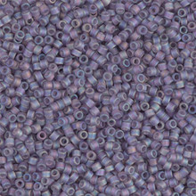 Delica Beads (Miyuki), size 11/0 (same as 12/0), SKU 195006.DB11-0870, matte transparent light amethyst AB, (10gram tube, apprx 1900 beads)