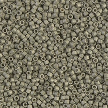 Delica Beads (Miyuki), size 11/0 (same as 12/0), SKU 195006.DB11-1170, galvanized matte aloe, (10gram tube, apprx 1900 beads)