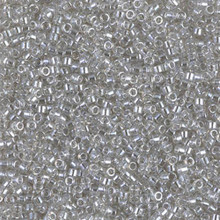 Delica Beads (Miyuki), size 11/0 (same as 12/0), SKU 195006.DB11-1231, transparent gray mist luster, (10gram tube, apprx 1900 beads)