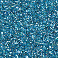 Delica Beads (Miyuki), size 11/0 (same as 12/0), SKU 195006.DB11-1209, silver-lined ocean blue, (10gram tube, apprx 1900 beads)