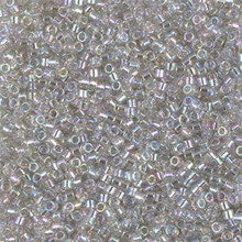 Delica Beads (Miyuki), size 11/0 (same as 12/0), SKU 195006.DB11-1251, transparent gray mist AB, (10gram tube, apprx 1900 beads)