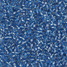 Delica Beads (Miyuki), size 11/0 (same as 12/0), SKU 195006.DB11-1210, silver-lined azure, (10gram tube, apprx 1900 beads)