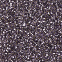 Delica Beads (Miyuki), size 11/0 (same as 12/0), SKU 195006.DB11-1205, silver-lined light amethyst, (10gram tube, apprx 1900 beads)