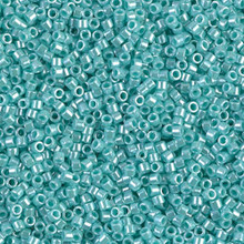Delica Beads (Miyuki), size 11/0 (same as 12/0), SKU 195006.DB11-1567, opaque sea opal luster, (10gram tube, apprx 1900 beads)