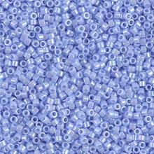 Delica Beads (Miyuki), size 11/0 (same as 12/0), SKU 195006.DB11-1577, opaque agate blue AB, (10gram tube, apprx 1900 beads)