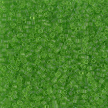 Delica Beads (Miyuki), size 11/0 (same as 12/0), SKU 195006.DB11-1266, matte transparent lime, (10gram tube, apprx 1900 beads)