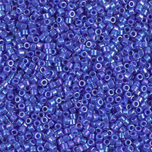 Delica Beads (Miyuki), size 11/0 (same as 12/0), SKU 195006.DB11-1578, opaque cyan blue AB, (10gram tube, apprx 1900 beads)