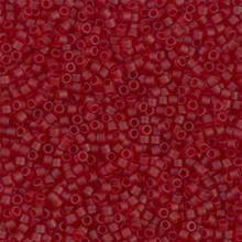Delica Beads (Miyuki), size 11/0 (same as 12/0), SKU 195006.DB11-1262, matte transparent dark cranberry, (10gram tube, apprx 1900 beads)