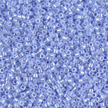 Delica Beads (Miyuki), size 11/0 (same as 12/0), SKU 195006.DB11-1568, opaque agate blue luster, (10gram tube, apprx 1900 beads)