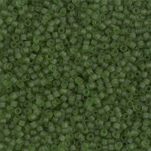 Delica Beads (Miyuki), size 11/0 (same as 12/0), SKU 195006.DB11-1267, matte transparent olive, (10gram tube, apprx 1900 beads)