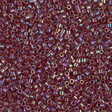 Delica Beads (Miyuki), size 11/0 (same as 12/0), SKU 195006.DB11-1574, opaque currant AB, (10gram tube, apprx 1900 beads)