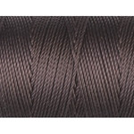 C-LON B-E-A-D C-O-R-D, #18/TEX 210 braided nylon multi-filament cord, 92 yards per bobbin, .5mm, chocolate, (1 large bobbin)