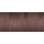 C-LON MICRO / TEX 70 BEAD CORD, braided nylon multi-filament cord, 100 yards per bobbin, .115mm, brown, (1 small bobbin)