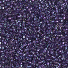 Delica Beads (Miyuki), size 11/0 (same as 12/0), SKU 195006.DB11-1756, sparkling purple lined amethyst AB, (10gram tube, apprx 1900 beads)