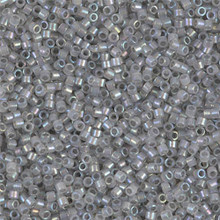 Delica Beads (Miyuki), size 11/0 (same as 12/0), SKU 195006.DB11-1770, sparkling pewter lined opal AB, (10gram tube, apprx 1900 beads)