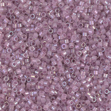 Delica Beads (Miyuki), size 11/0 (same as 12/0), SKU 195006.DB11-1752, sparkling orchid lined opal AB, (10gram tube, apprx 1900 beads)