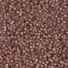 Delica Beads (Miyuki), size 11/0 (same as 12/0), SKU 195006.DB11-1737, rose lined amethyst AB, (10gram tube, apprx 1900 beads)