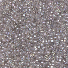 Delica Beads (Miyuki), size 11/0 (same as 12/0), SKU 195006.DB11-1771, sparkling pewter lined light tea rose AB, (10gram tube, apprx 1900 beads)