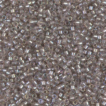 Delica Beads (Miyuki), size 11/0 (same as 12/0), SKU 195006.DB11-1772, sparkling pewter lined crystal AB, (10gram tube, apprx 1900 beads)